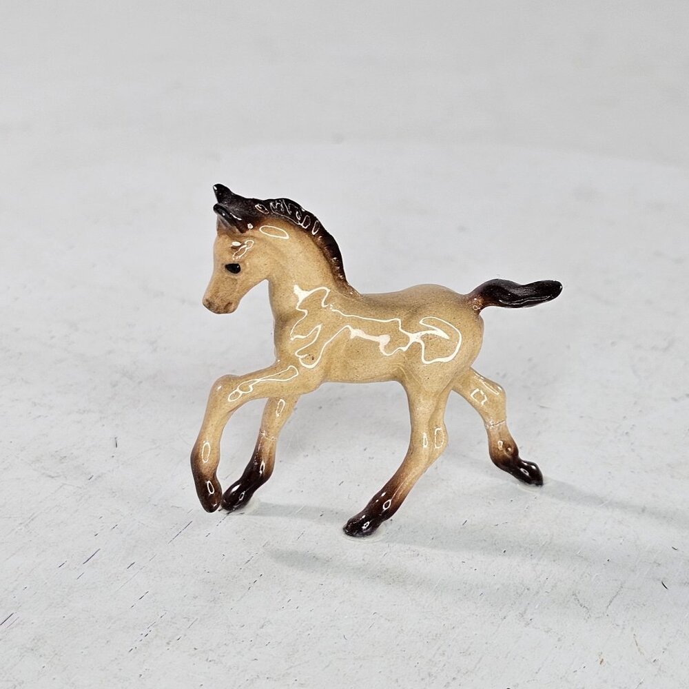 Hagen Renaker Mini Buckskin Running Foal Hose Figurine *REPAIRED*